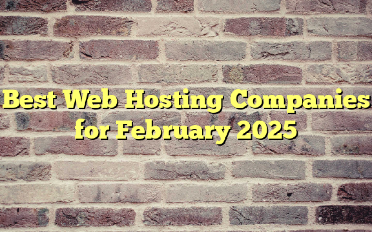 Best Web Hosting Companies for February 2025