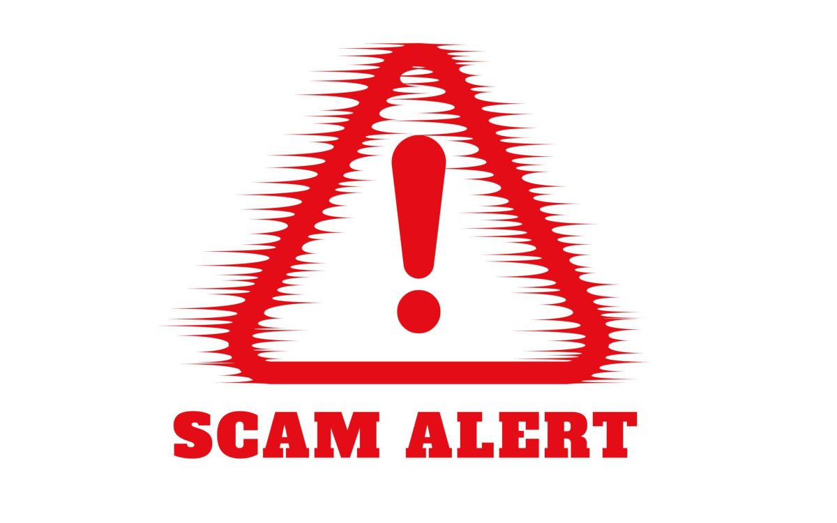 stay alert and safe with fraud warning background from money scam vector