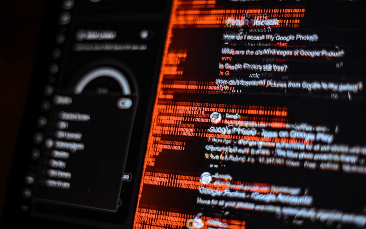 a close up of a computer screen with code code on it